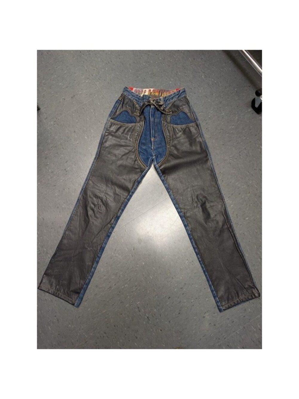 Vintage Jeff Hamilton Leather Chaps Denim Size 29 Grail